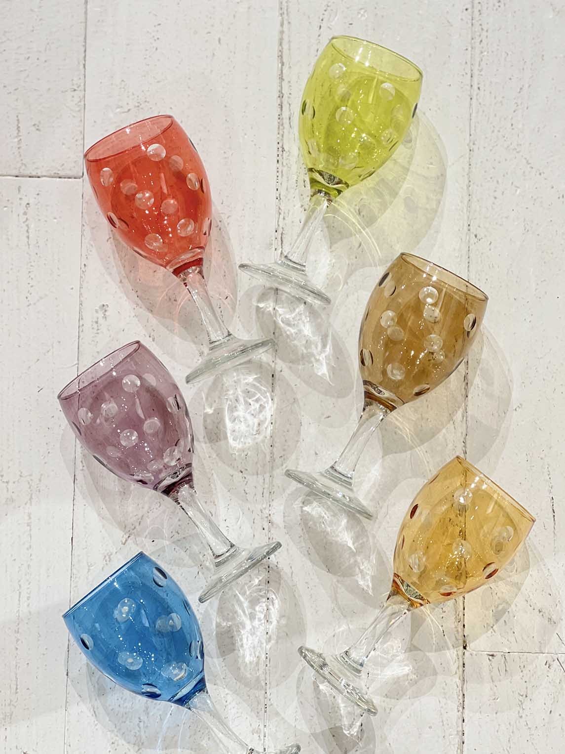 Moroccan Wine Bubble Glass, Set of 6