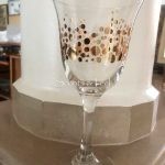 Set of 6 Wine Glasses Clear Gold Flame Design - Scents & Feel