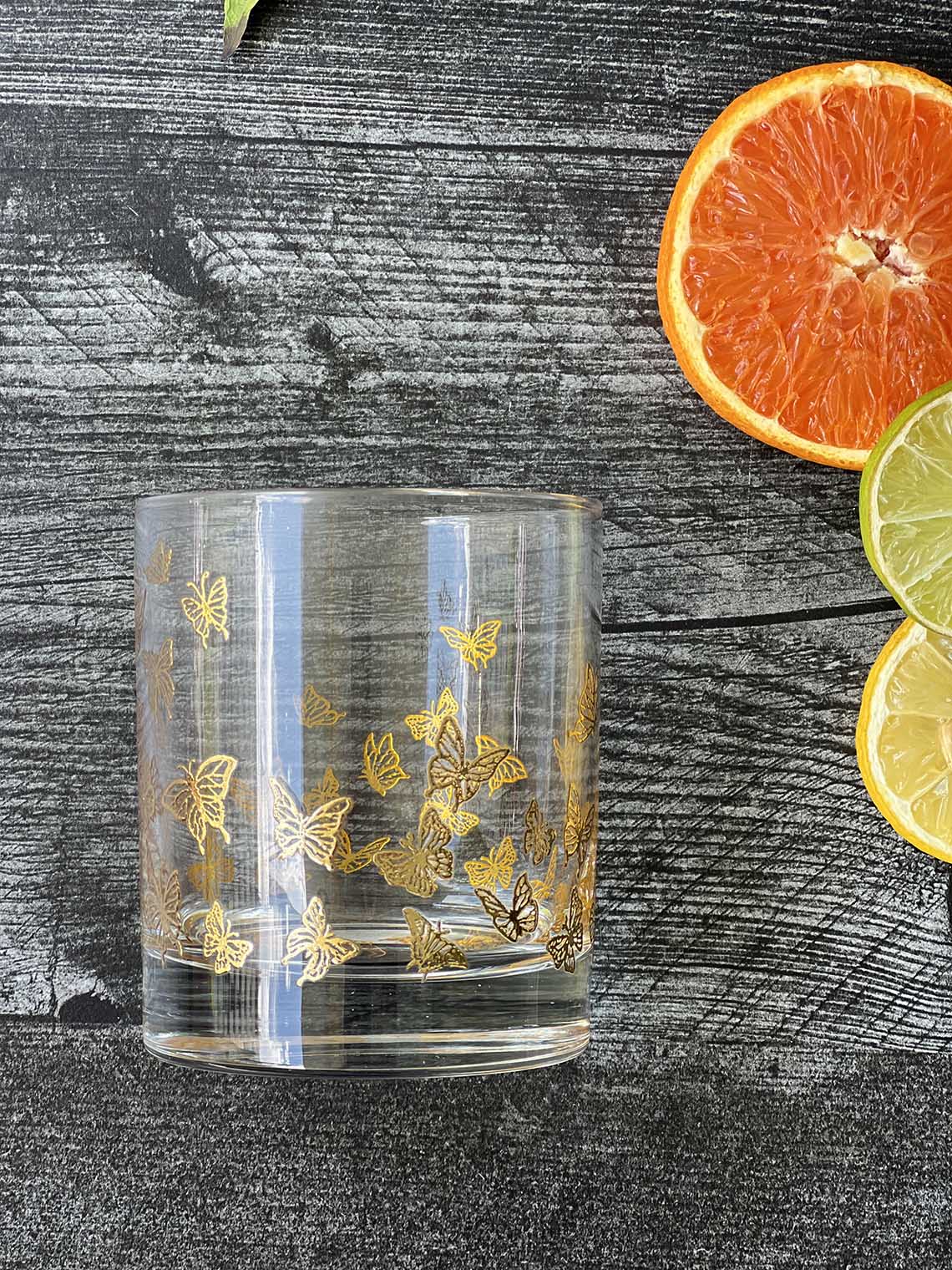 Set of 6 Drinking Glasses Carved Leaves | Scents & Feel