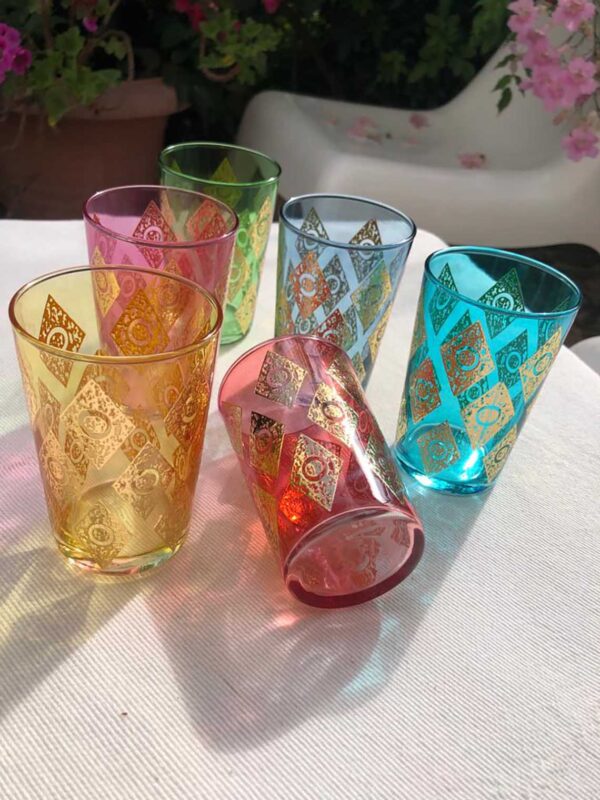 Handpainted Tea Glasses - Set of 6