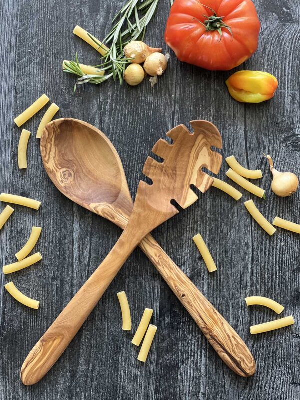 Olive Wood Cooking Spoons Gift Set