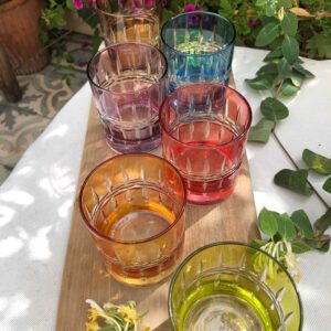 Set of 6 Tumbler Drinking glasses Little Butterflies Gold - Scents & Feel