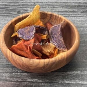 Olive Wood Round Dish 4.5"