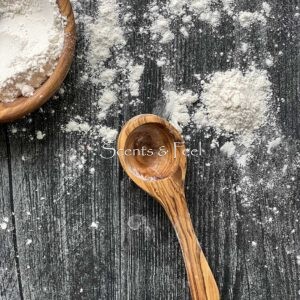 Olive Wood Flour or Sugar Scoop Spoon