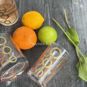 Set of 6 Moroccan Tea Glasses Lunar Gold