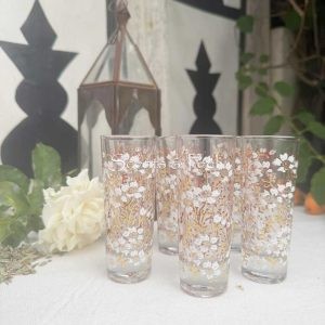 Set of 6 Moroccan Shot Glasses Eden Flower