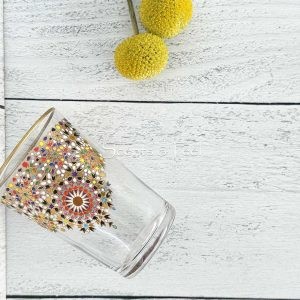 Set of 6 Moroccan Tea Glasses Mosaic