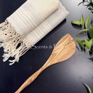 Olive wood Spatula round handle 12"