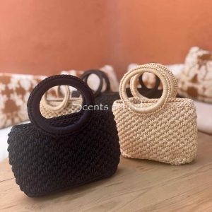Small Crochet Tote with Round Handle
